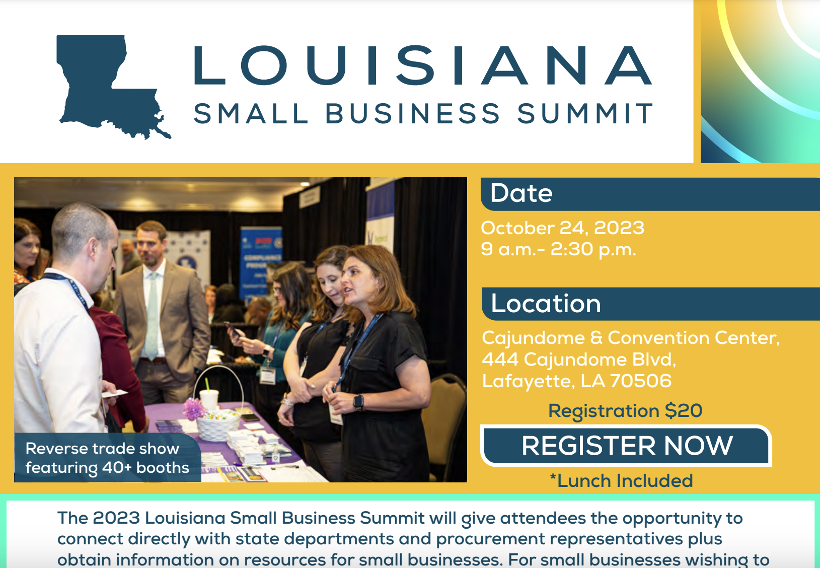 Register for the 2023 Louisiana Small Business Summit! Main Photo
