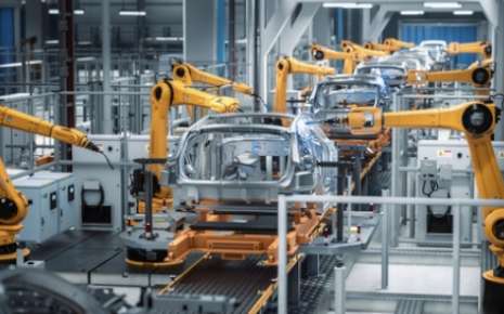 robots building vehicles