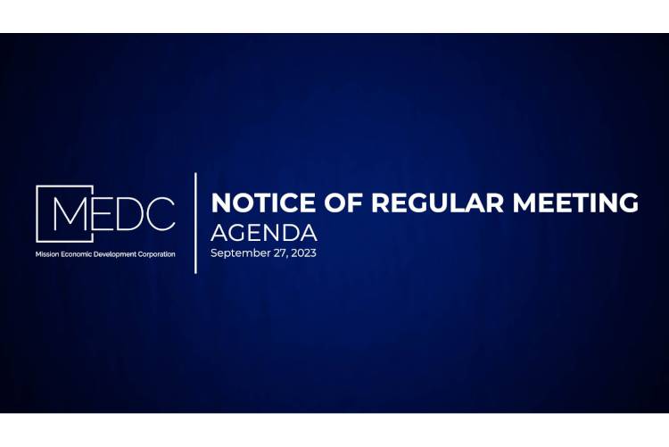 Notice of Regular Meeting & Public Hearing MEDC | September 27, 2023 Photo