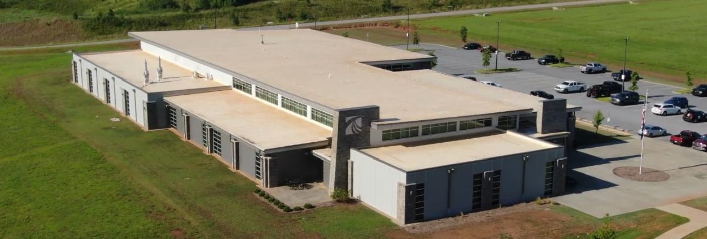 aerial view of Tri County Technical College campus in Oconee County, SC