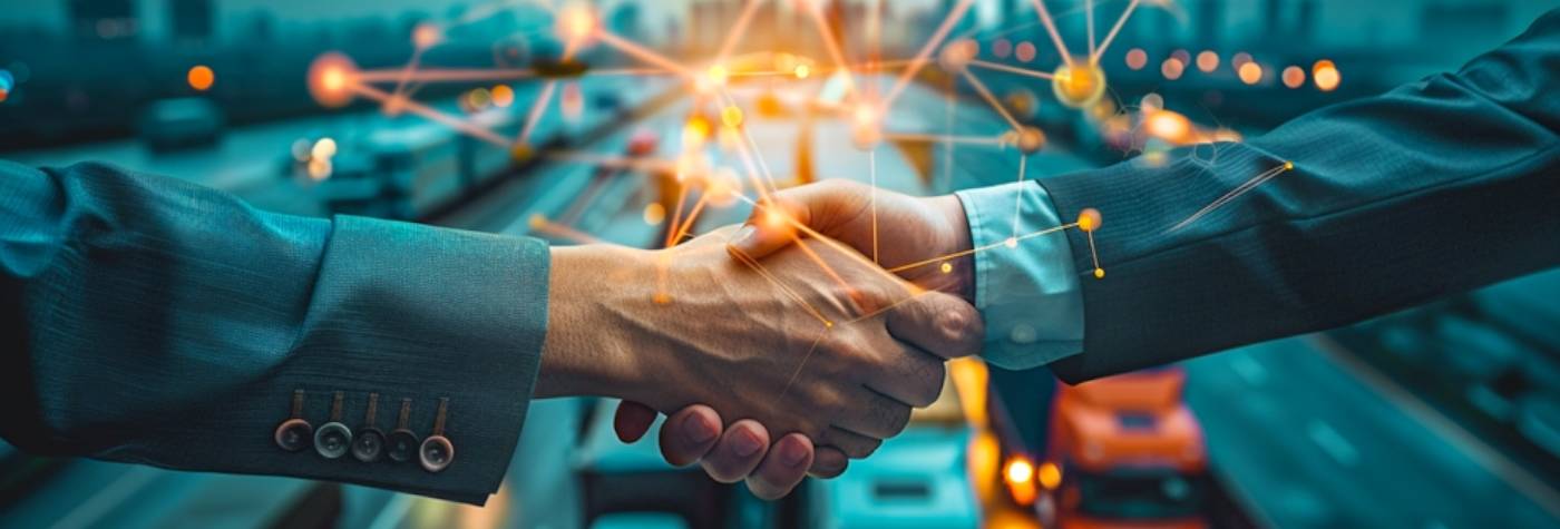 two businessmen shaking hands