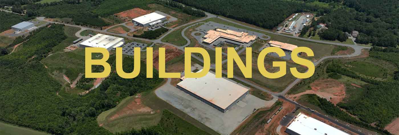 Aerial view of industrial park in Oconee, SC