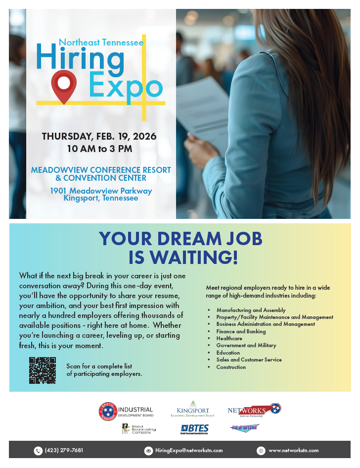 Thumbnail for Employers and Job Seekers to Connect at Northeast Tennessee Hiring Expo in Kingsport