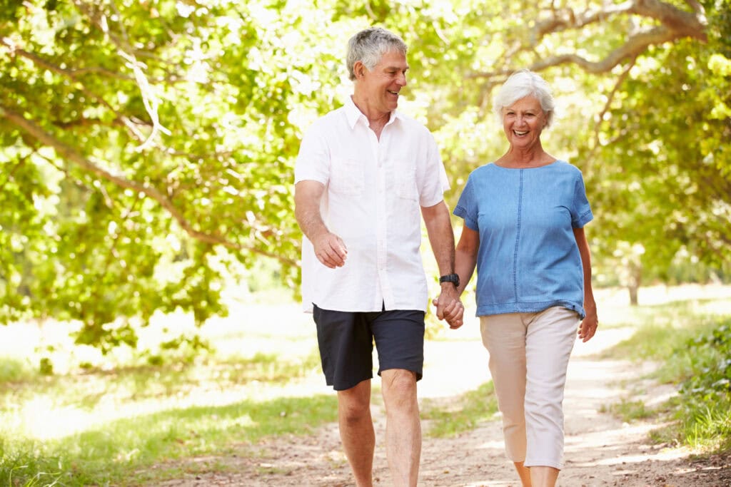 Elderly couple in the park