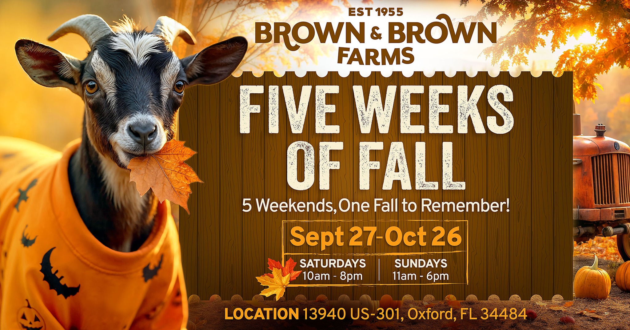 Event Promo Photo For Brown's Adventure Farm Five Weeks of Fall