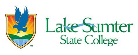 Lake Sumter State College Logo with seal showing bird flying over water