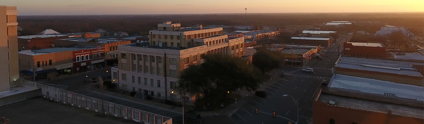 Aerial view of Greenville, TX