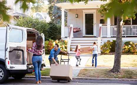 family moving in to house