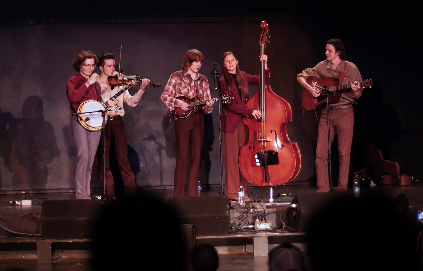 bluegrass band playing on stage at the gem theater in etowah, tn