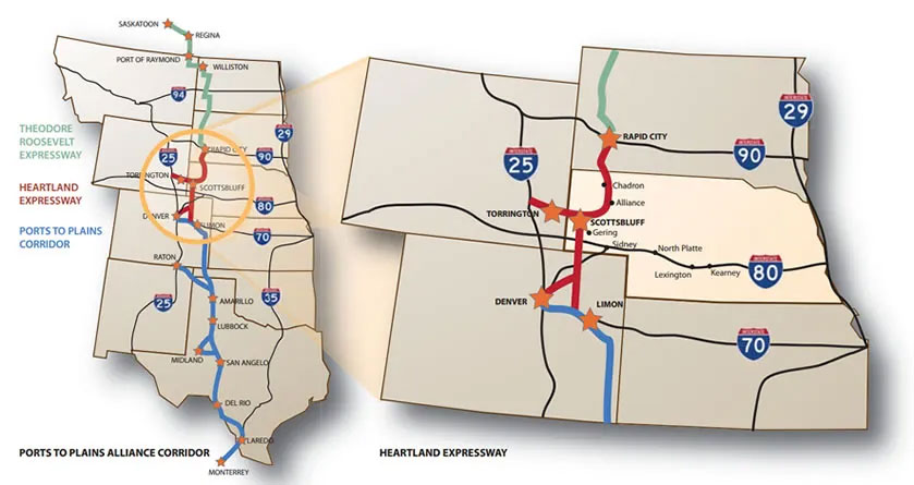 heartland expressway map