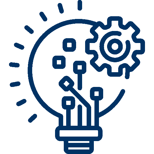 gears inside a lightbulb illustration