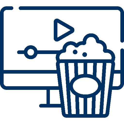 movie screen and popcorn drawing