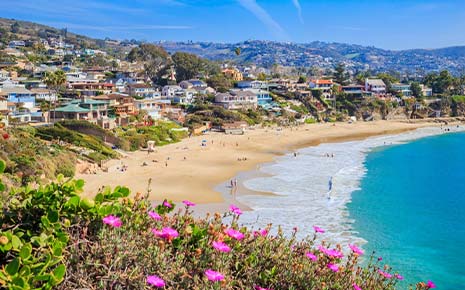 Crescent Bay of Laguna Beach in Orange County, CA