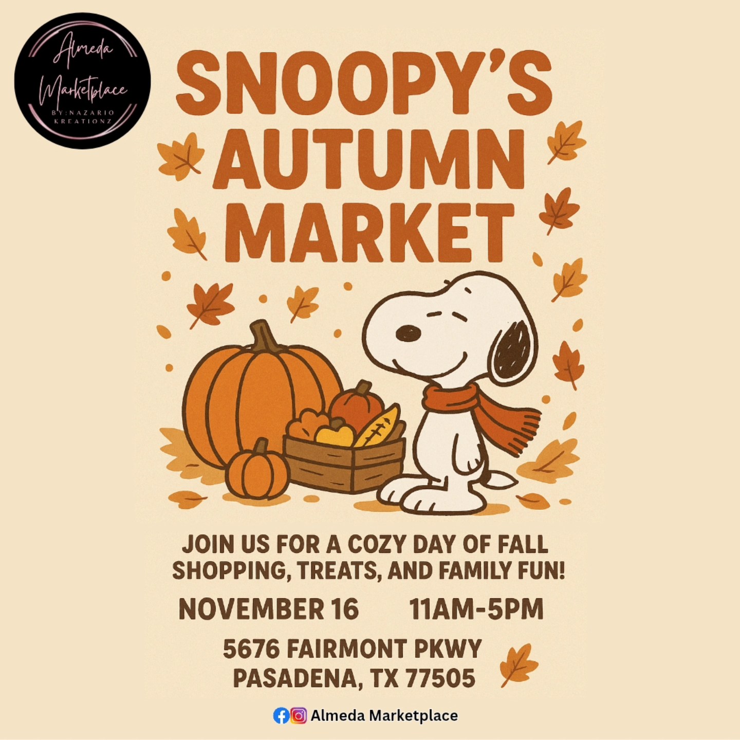 Event Promo Photo For Snoopy's Autumn Market