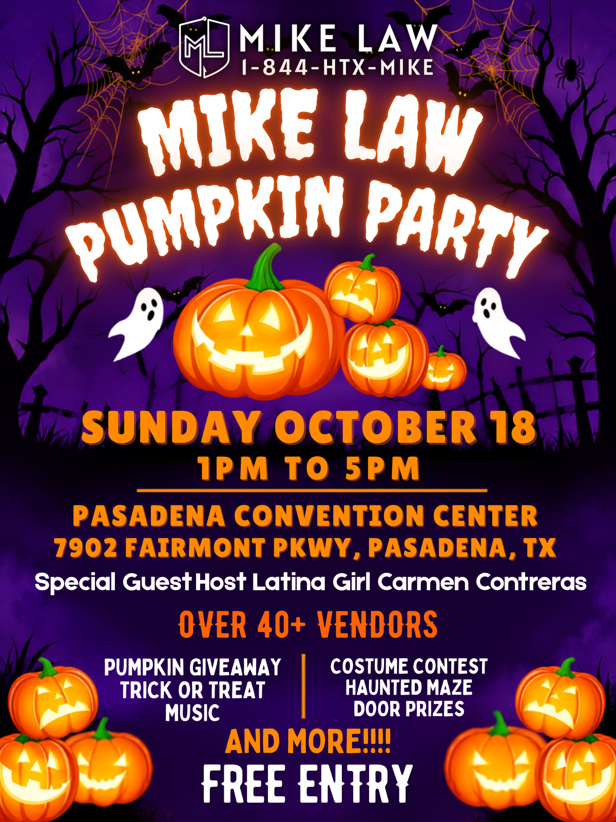 Free Event  Sunday October 18th 1pm - 5pm