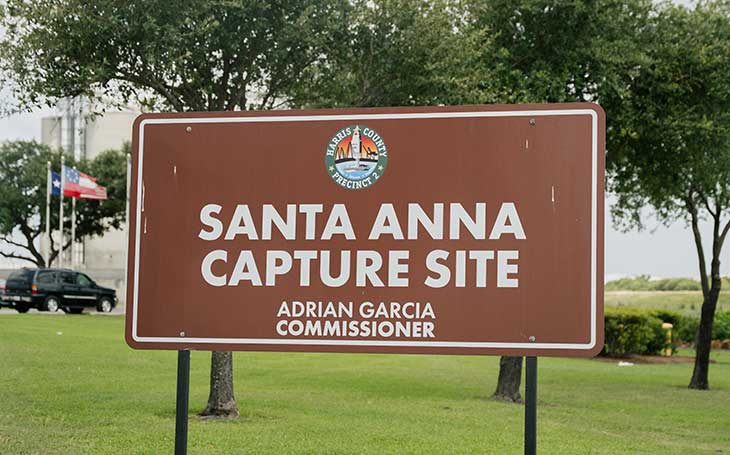 santa anna capture site sign