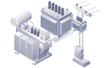 high voltage electrical equipment technology graphic