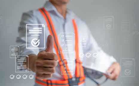 Engineer approves Project Online Approved buildings permit concept