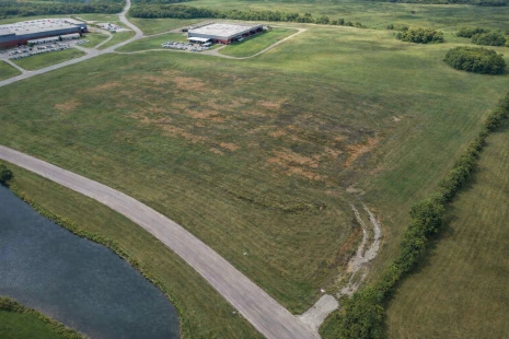 aerial view of undeveloped land