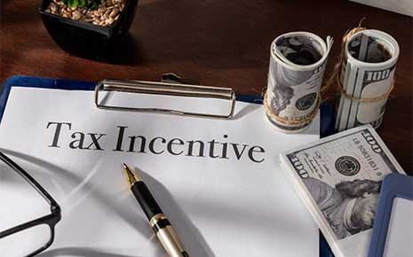 Corporate Tax Incentive Plan on Desk