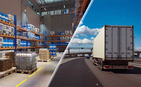 Logistics industry. Storage and transportation of goods.