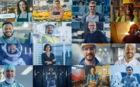 images of different employees in different professions