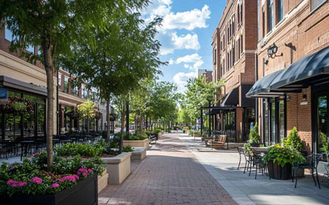 A beautiful view of the Innovation District in Omaha, NE