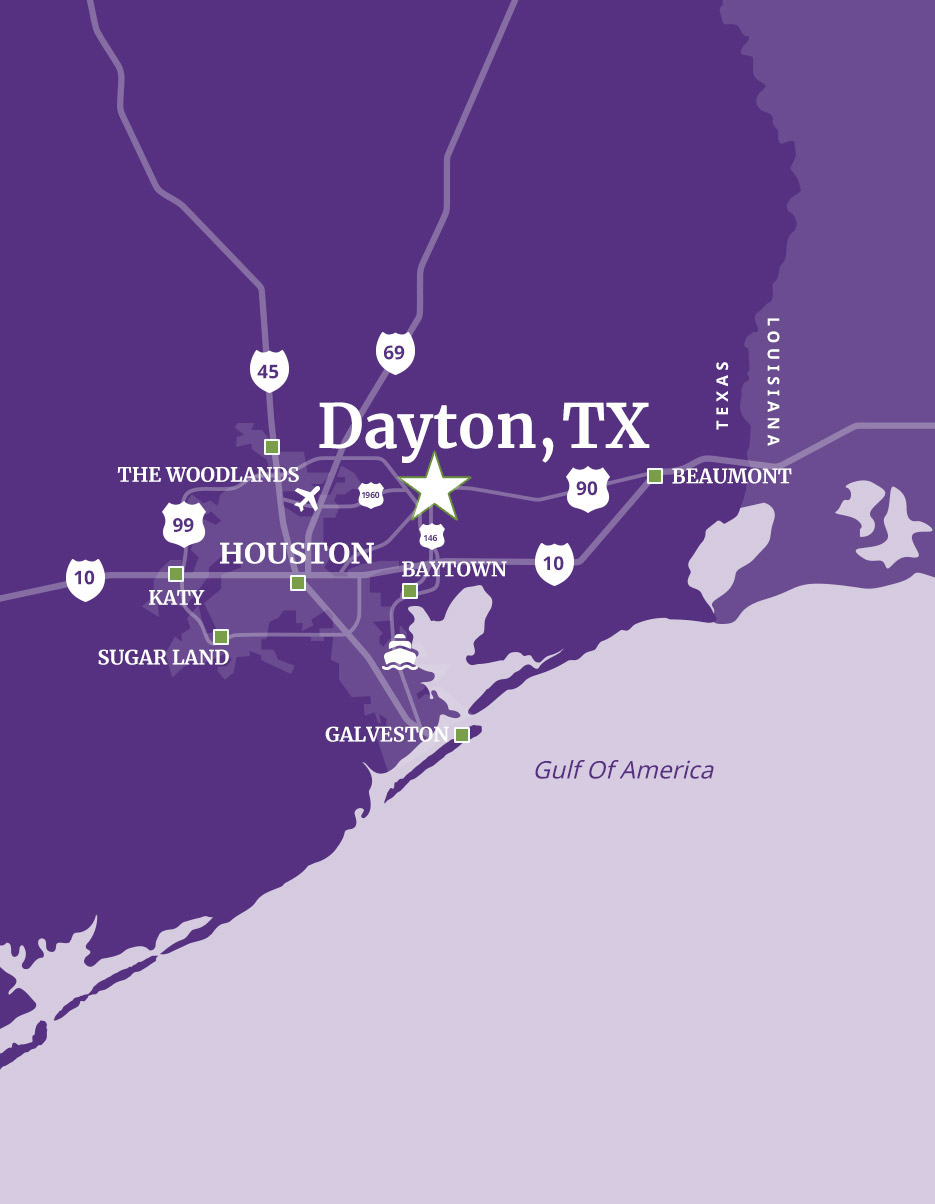 Dayton, TX location map