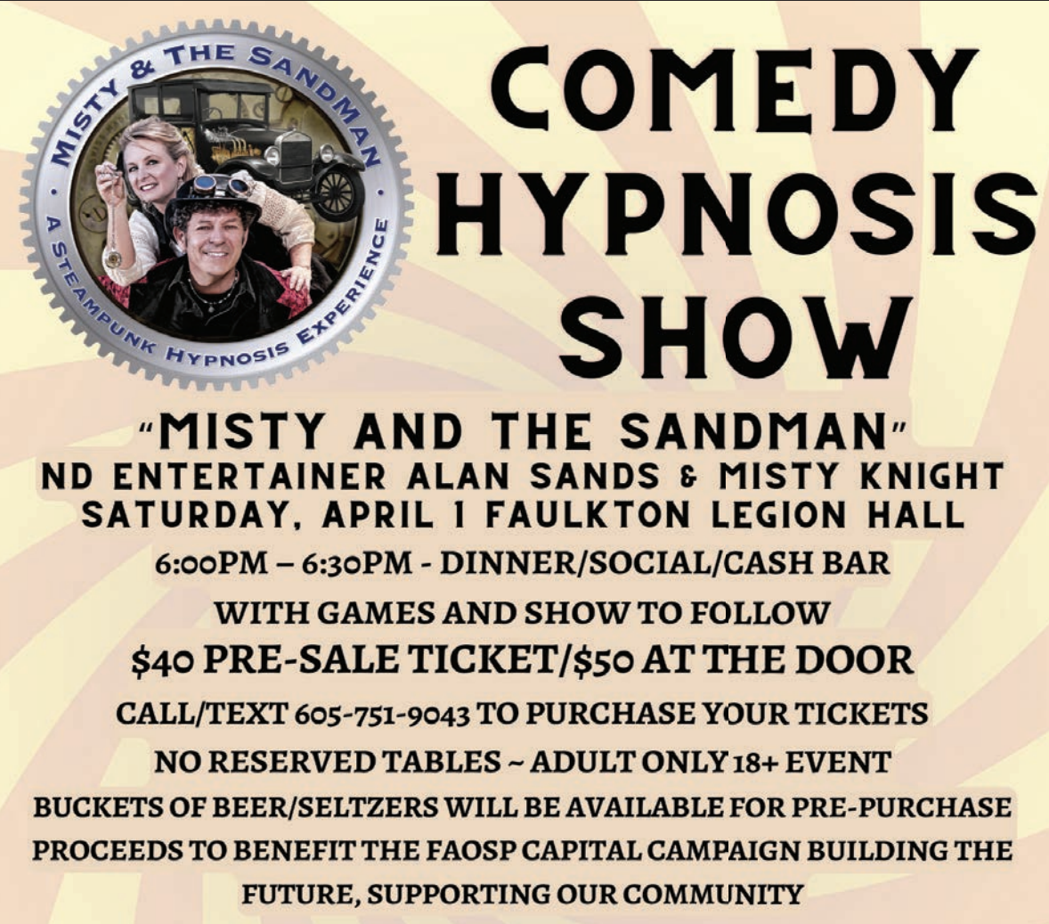 Event Promo Photo For Comedy Hypnosis Show