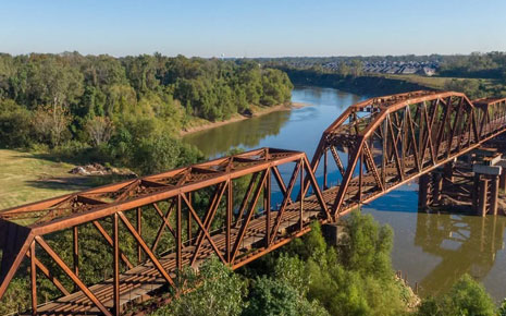 richmond, tx train on bridge