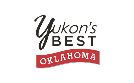 The image shows the official logo for the City of Yukon, Oklahoma, featuring the script "Yukon's BEST" over a red banner displaying "OKLAHOMA".