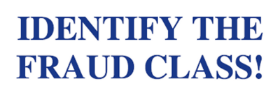 Event Promo Photo For Identify the Fraud Class!