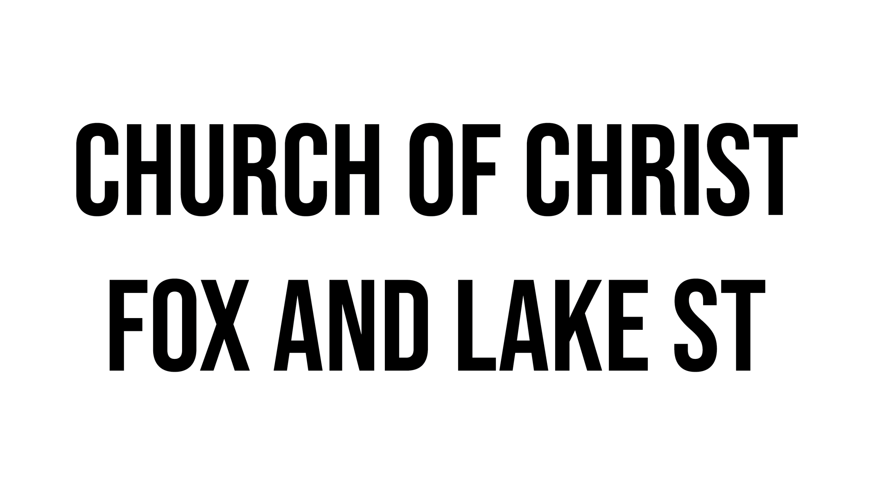Logo for Church of Christ-Fox & Lake