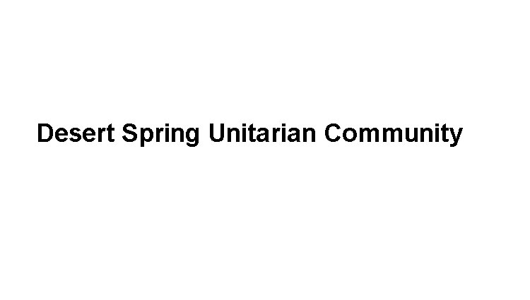Desert Spring Unitarian Community's Image