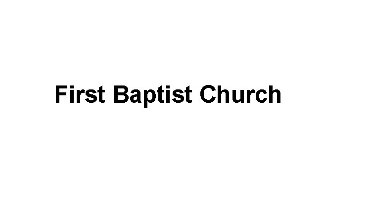 First Baptist Church Logo