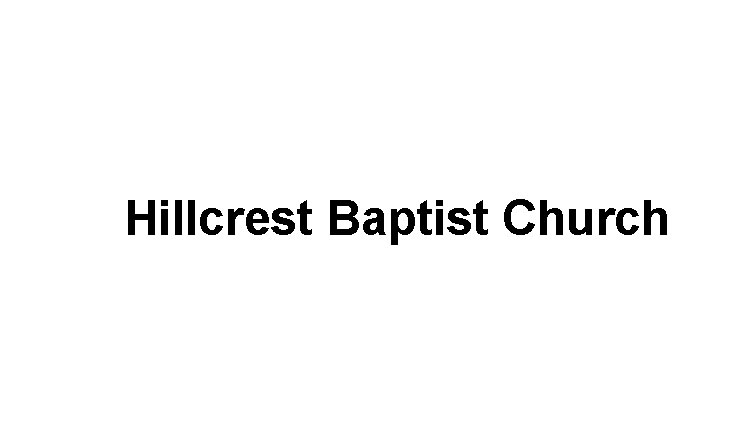 Hillcrest Baptist Church's Logo
