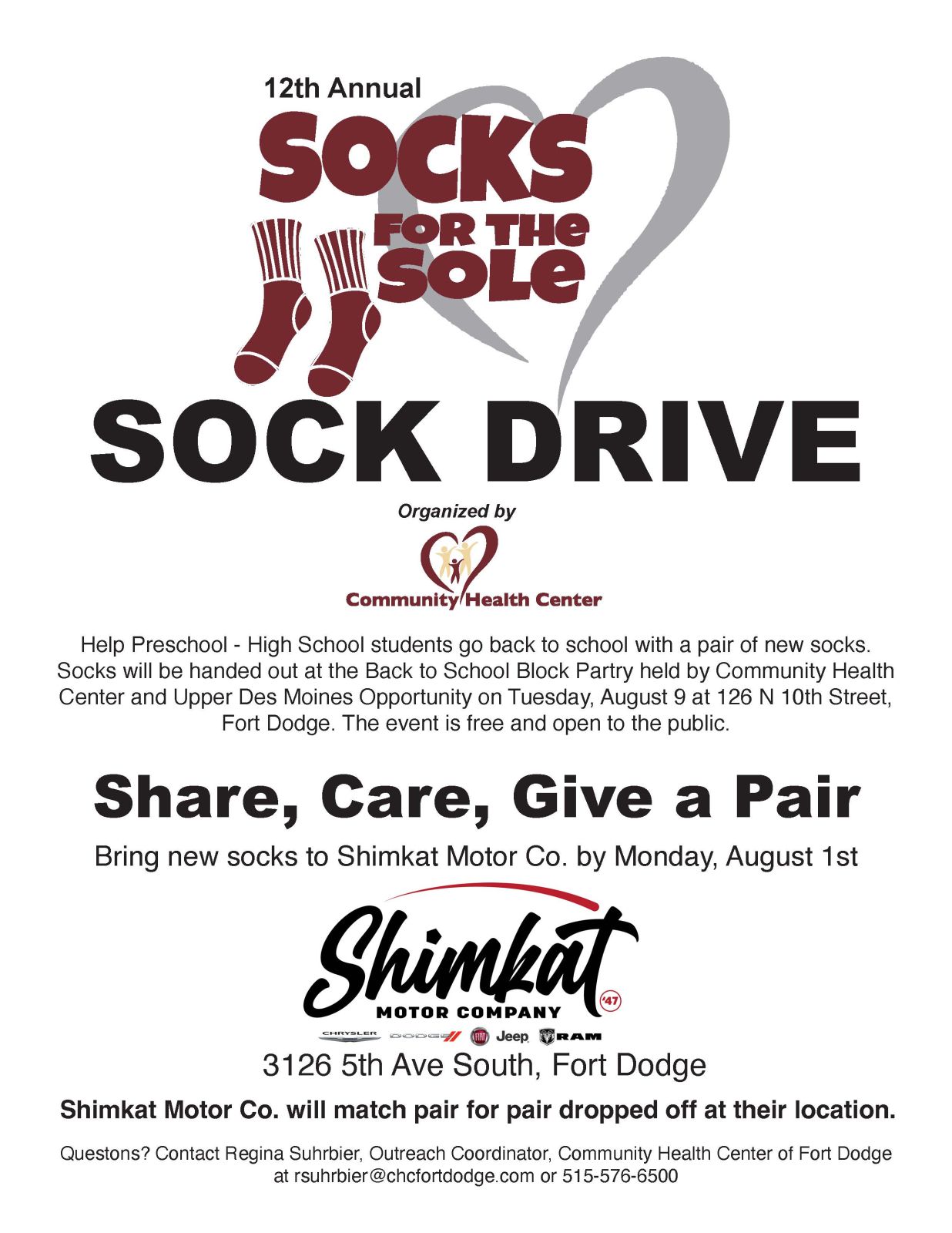 12th annual sock drive is starting Photo