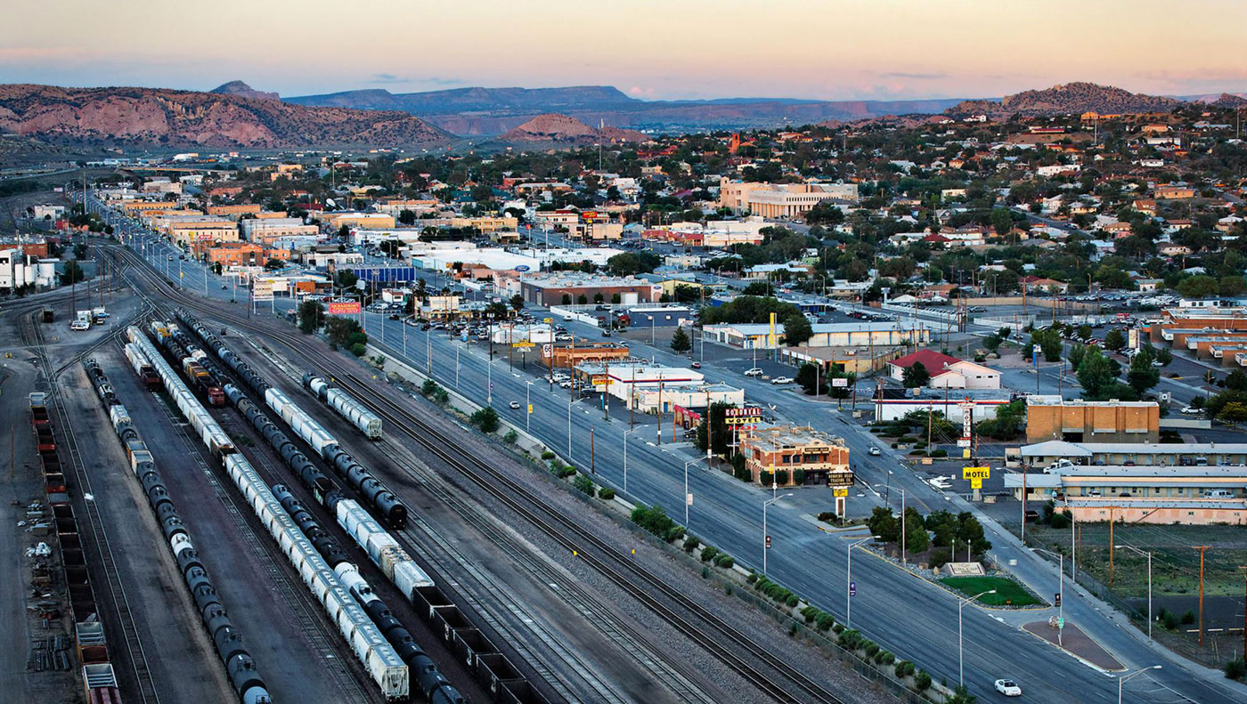 aerial view of gallup, nm