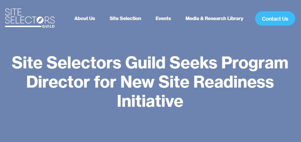 Click the Site Selectors Guild Seeks Program Director for New Site Readiness Initiative slide photo to open