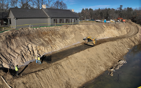 After 30-foot dig, riverbank project nears finish line Main Photo
