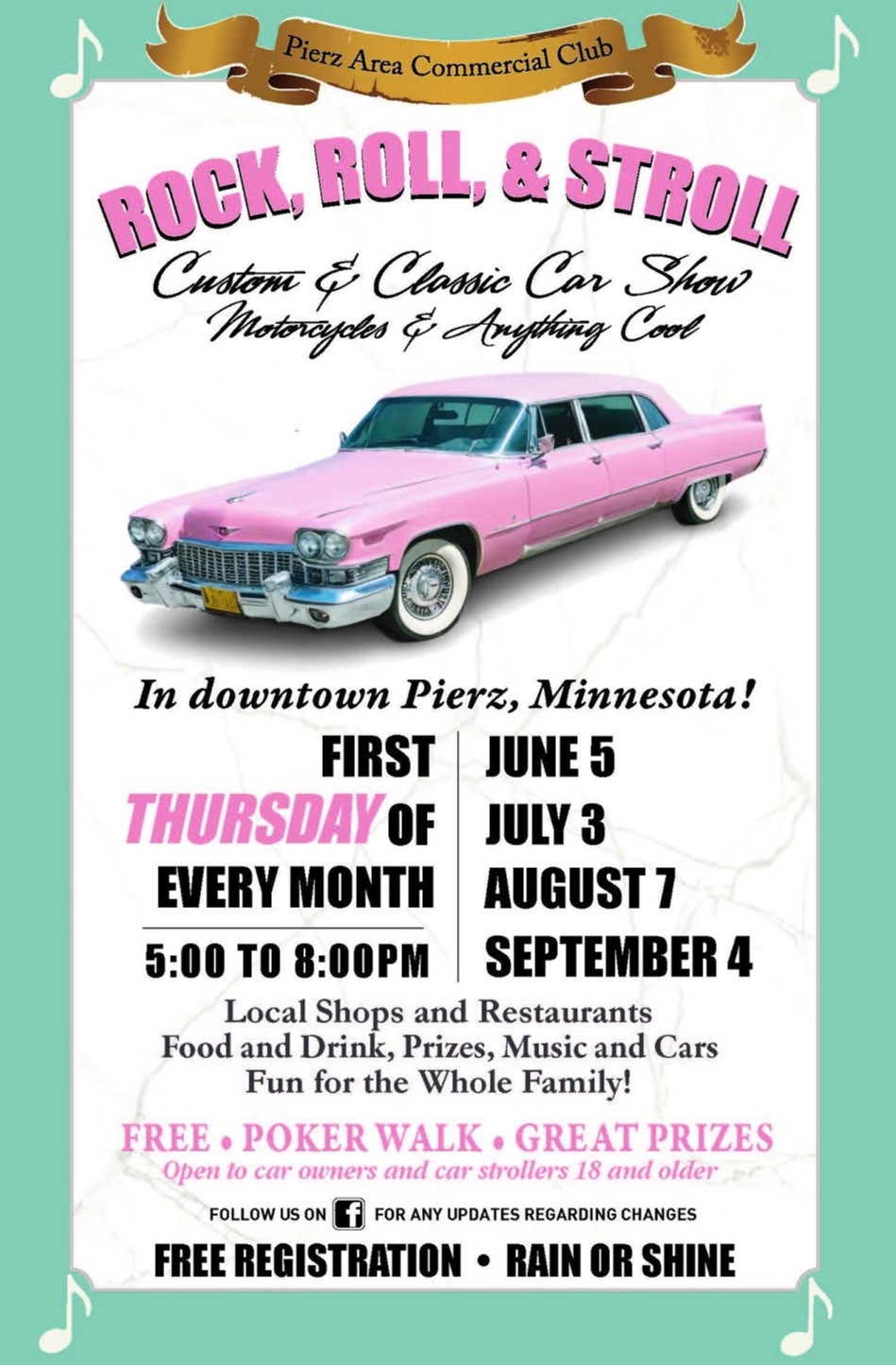 Rock, Roll & Stroll in Pierz this summer Photo