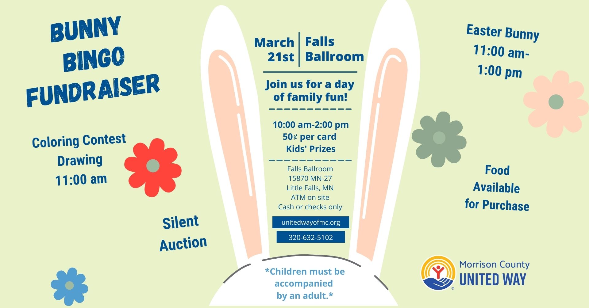 This image with details of MCUW's Bunny Bingo Fundraiser is from the event on FB: https://www.facebook.com/share/14W71XShSV4/