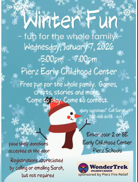 Pierz Early Childhood hosts free family event Jan. 7 Photo