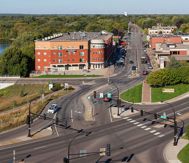 downtown Elk River, MN