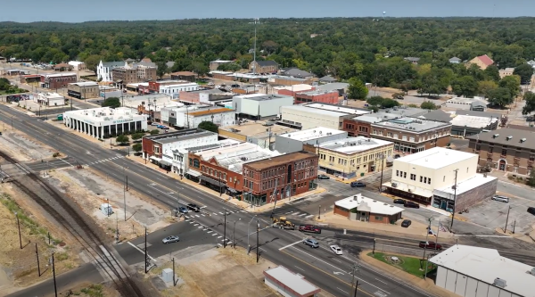 Aerial View of Downtown Palestine 