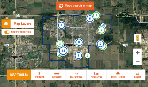 Map Tools Provide an Overview of Spruce Grove Property Locations Main Photo