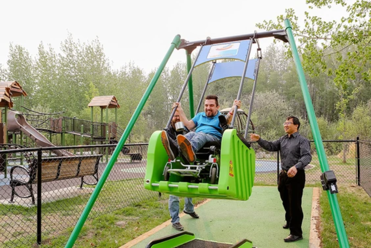 Wheelchair-accessible 'Liberty Swings' now operational in local parks Main Photo