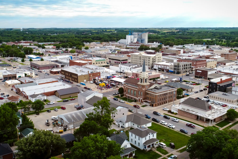 aerial view of Gage, NE