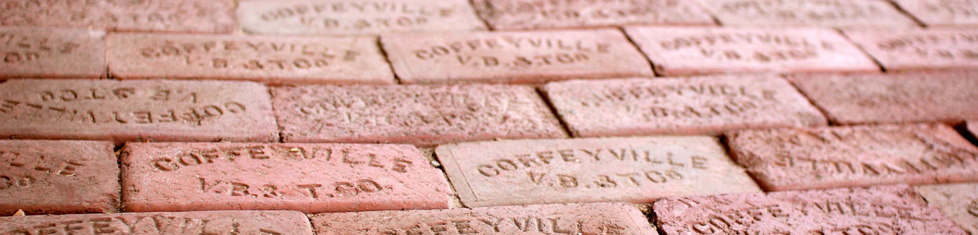Brick walkway of Coffeyville, KS