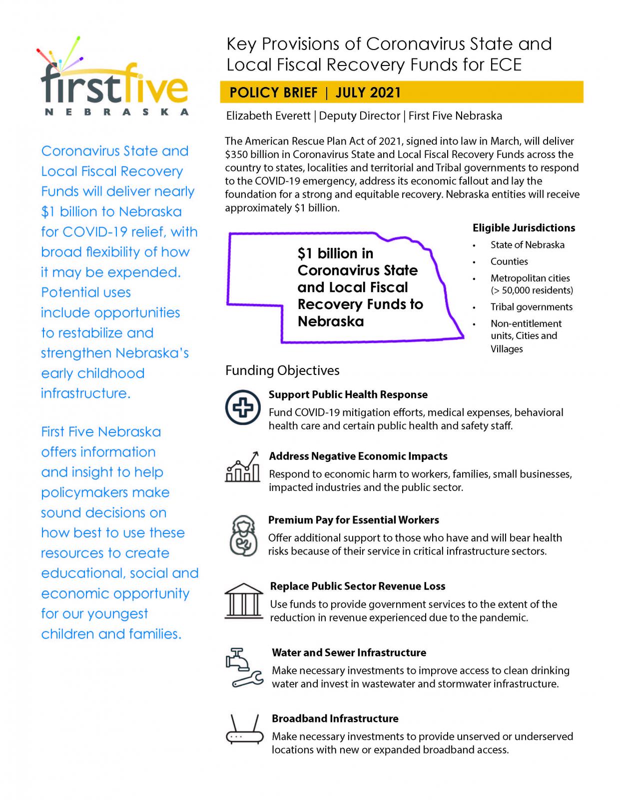 Early Childhood and Coronavirus State & Local Recovery Funds Main Photo